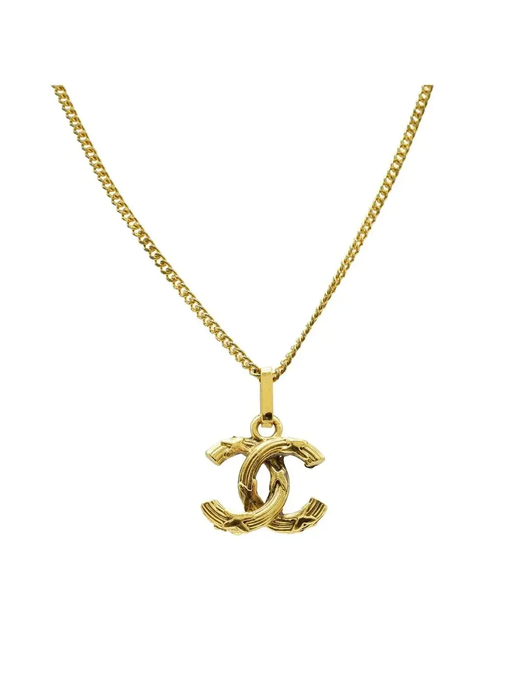 Chanel Cc Logo Chain Pendant Necklace #276085C70B
